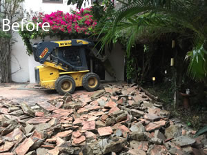 Outdoor Living Area in Encino, CA - Before